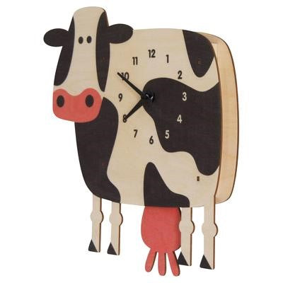 Cow Pendulum Clock - Pink and Brown Boutique