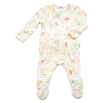 jelly and toast ruffle zipper footie - Pink and Brown Boutique