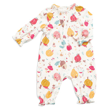 fruit ruffle long sleeve romper - Pink and Brown Boutique