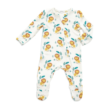 lion zipper footie - Pink and Brown Boutique