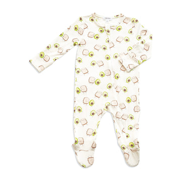 avo toast zipper footie - Pink and Brown Boutique