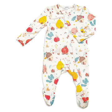 fruit ruffle zipper footie - Pink and Brown Boutique