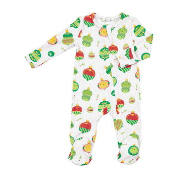 shiny bright ornaments footie - Pink and Brown Boutique