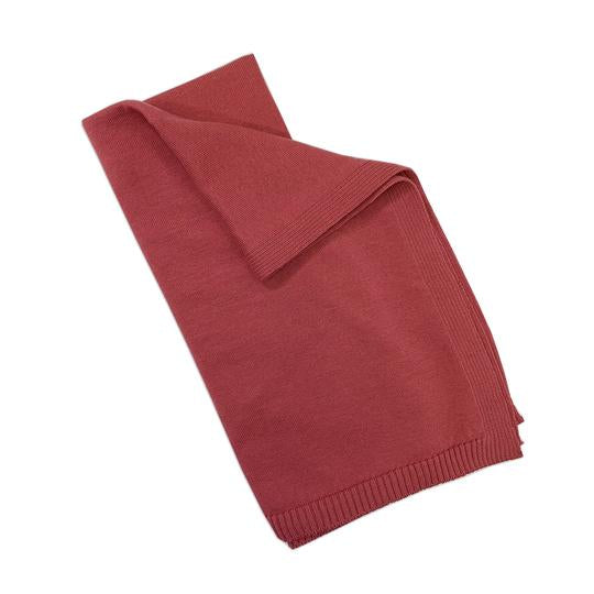 Dusty Rose Organic Blanket - Pink and Brown Boutique