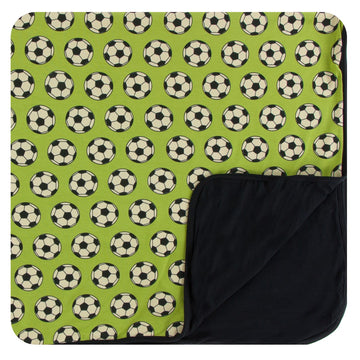 Bamboo Toddler Blanket in meadow soccer - Pink and Brown Boutique