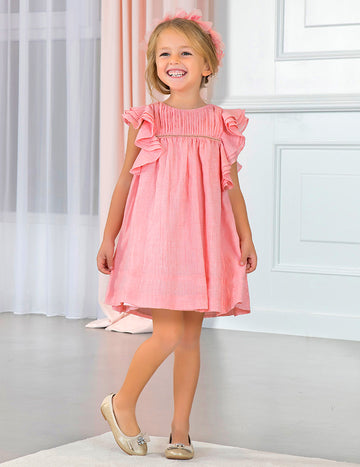 ruffle chiffon dress - Pink and Brown Boutique