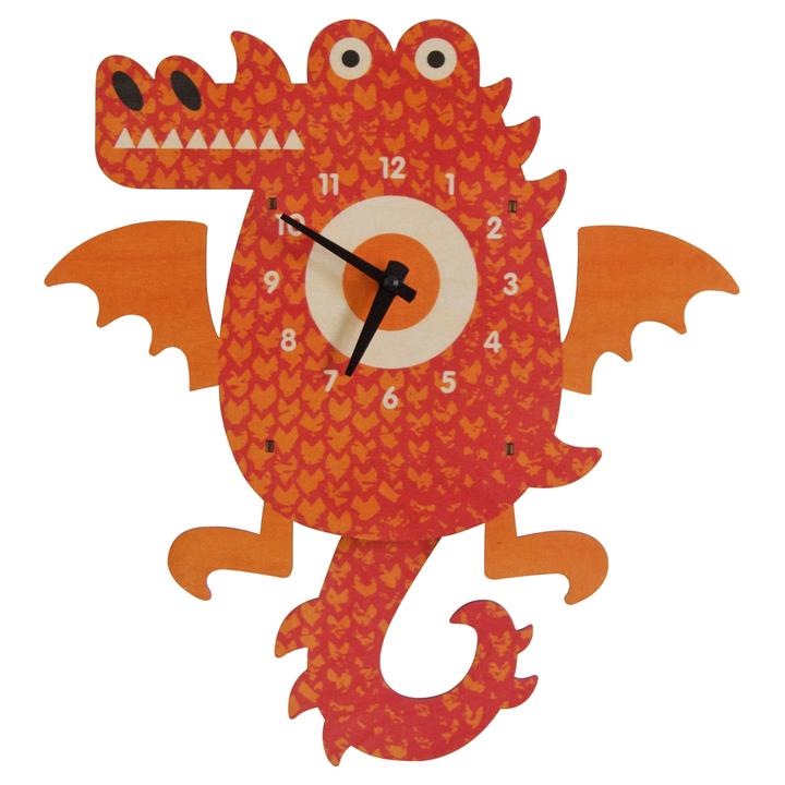 Dragon Pendulum Clock - Pink and Brown Boutique