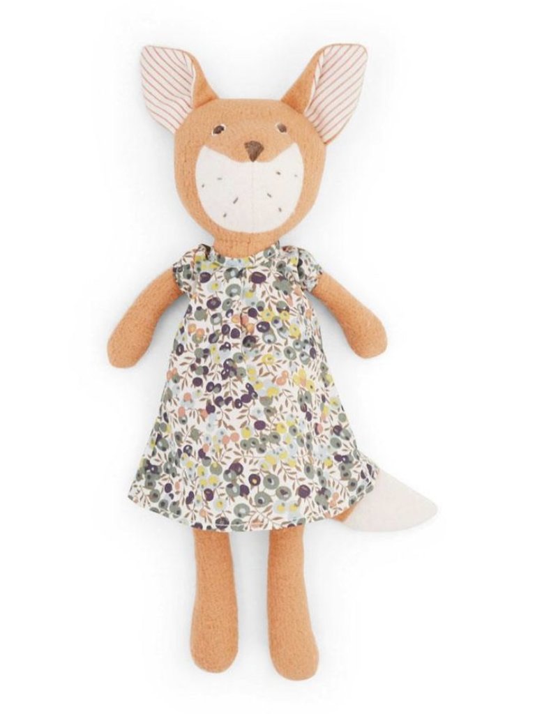 Flora Fox in Tea Party Dress - Pink and Brown Boutique