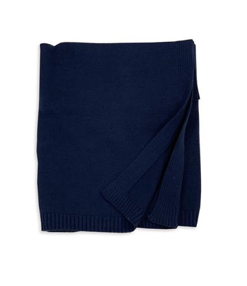 Navy Organic Blanket - Pink and Brown Boutique