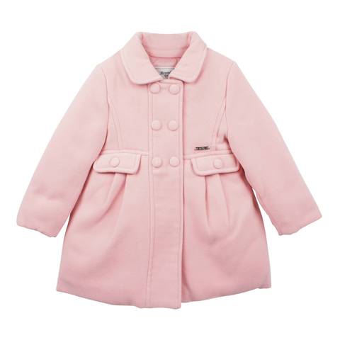 Girls Pink Coat - Pink and Brown Boutique