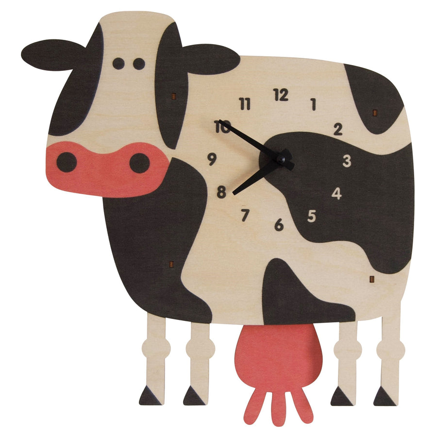 Cow Pendulum Clock - Pink and Brown Boutique