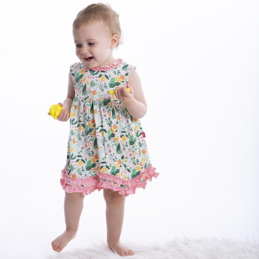 lemon verbena magnetic dress and diaper cover - Pink and Brown Boutique