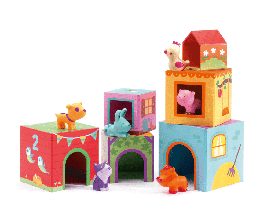 farm animal tower blocks - Pink and Brown Boutique
