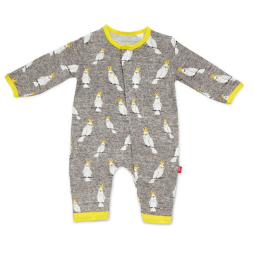 cockatoo magnetic coverall - Pink and Brown Boutique