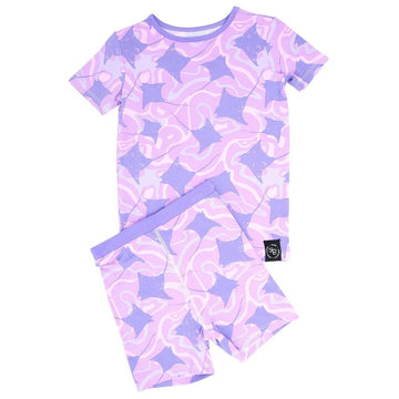 purple stingray bamboo short pajama set - Pink and Brown Boutique