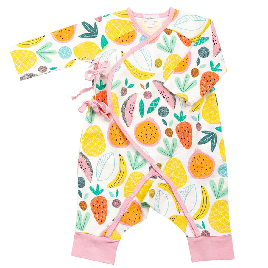 tropical fruit kimono coverall - Pink and Brown Boutique
