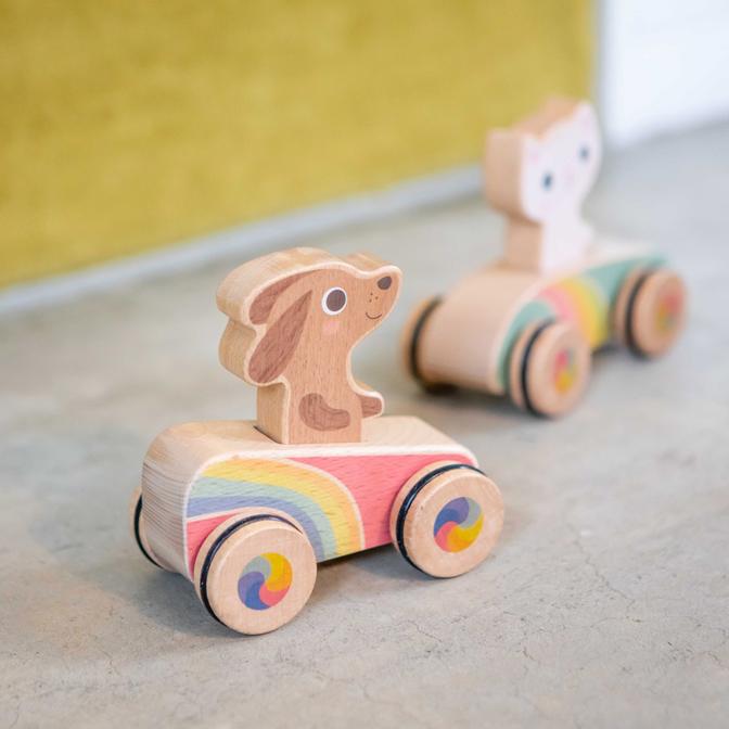 Dash hound rainbow roller - Pink and Brown Boutique