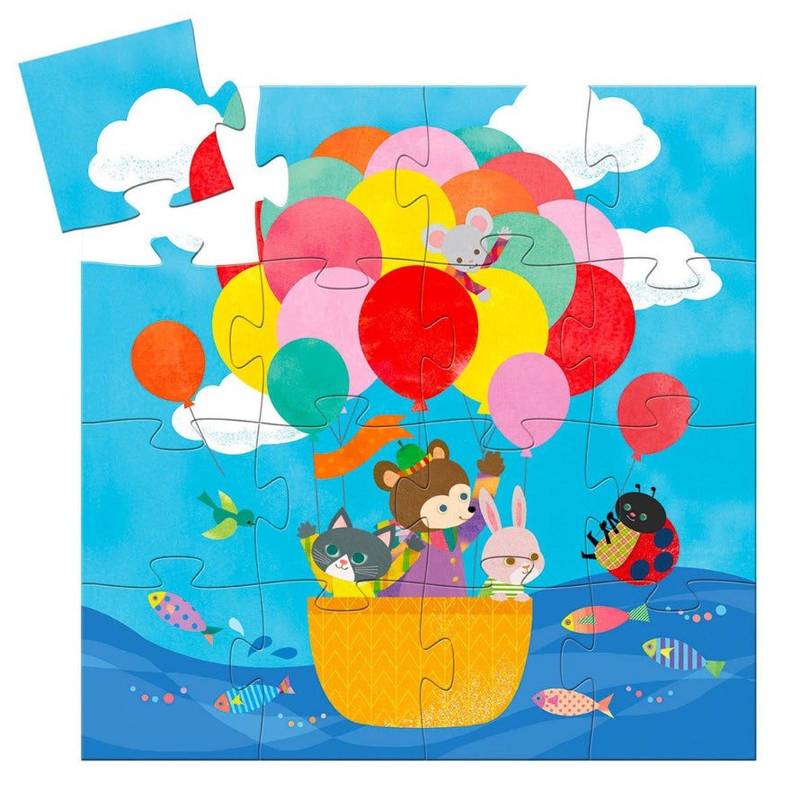 hot air balloon silhouette puzzle - Pink and Brown Boutique