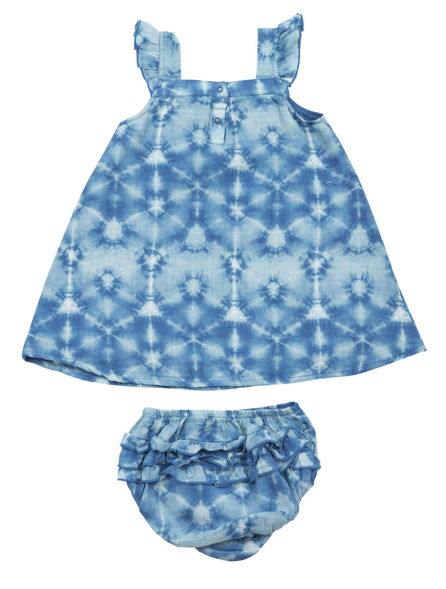 indigo dress and diaper cover - Pink and Brown Boutique