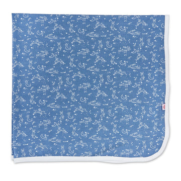 blue sky bunny modal swaddle blanket - Pink and Brown Boutique