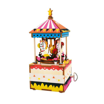 merry-go-round diy 3d wooden music box - Pink and Brown Boutique