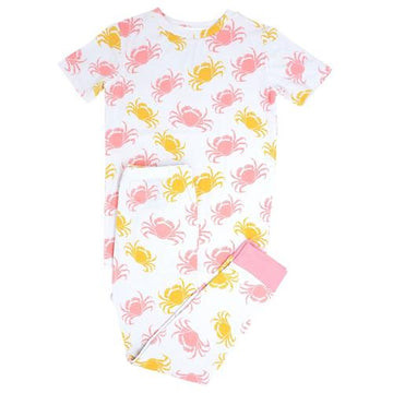 pink crabs Bamboo Pajama - Pink and Brown Boutique