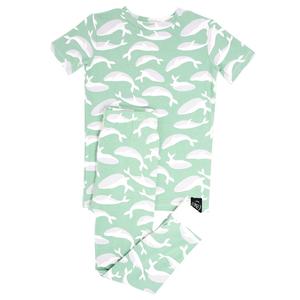 green whale Bamboo Pajama - Pink and Brown Boutique
