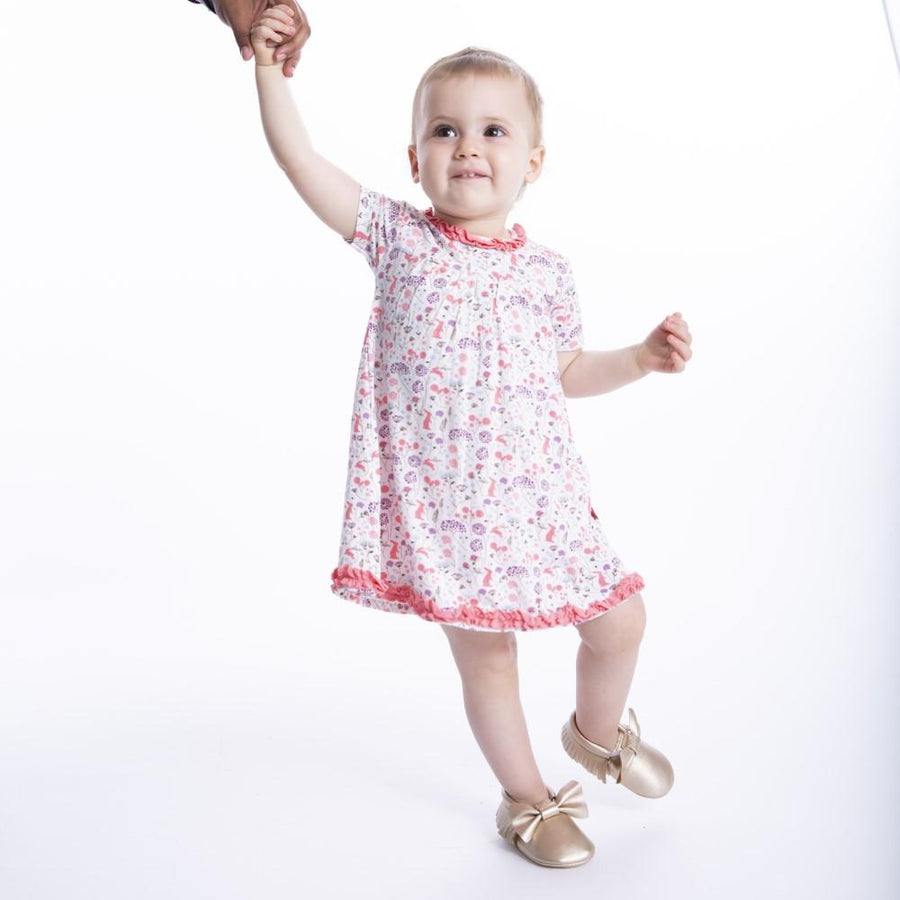 floral magnetic dress and diaper cover - Pink and Brown Boutique