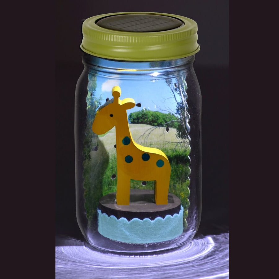 giraffe mason jar solar light - Pink and Brown Boutique