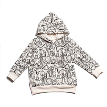 Roller Coaster Organic Hoodie - Pink and Brown Boutique