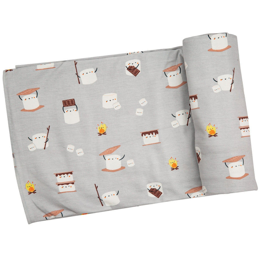 smores bamboo swaddle blanket - Pink and Brown Boutique