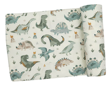 dinosaur bamboo swaddle blanket - Pink and Brown Boutique