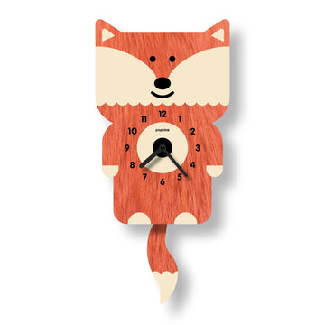 Acrylic Fox Pendulum Clock - Pink and Brown Boutique