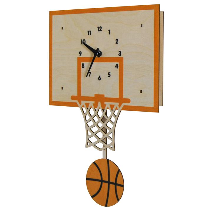 Basketball Pendulum Clock - Pink and Brown Boutique