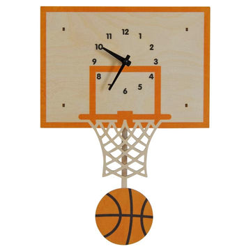 Basketball Pendulum Clock - Pink and Brown Boutique