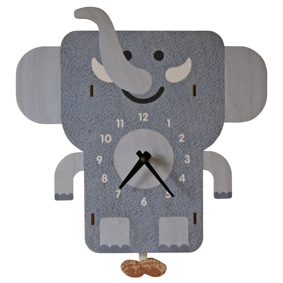 Elephant Pendulum Clock - Pink and Brown Boutique