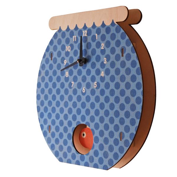 Fish Bowl Pendulum Clock - Pink and Brown Boutique