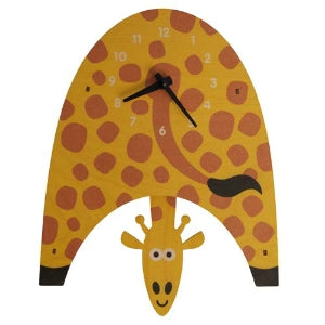 Giraffe Pendulum Clock - Pink and Brown Boutique