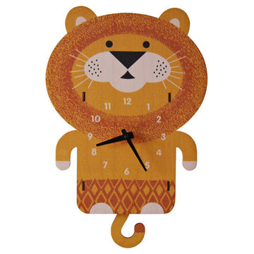 Lion Pendulum Clock - Pink and Brown Boutique