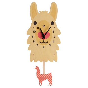 Llama Pendulum Clock - Pink and Brown Boutique