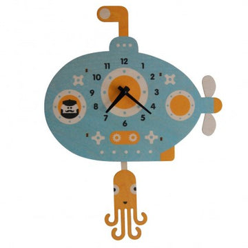 Submarine Pendulum Clock - Pink and Brown Boutique