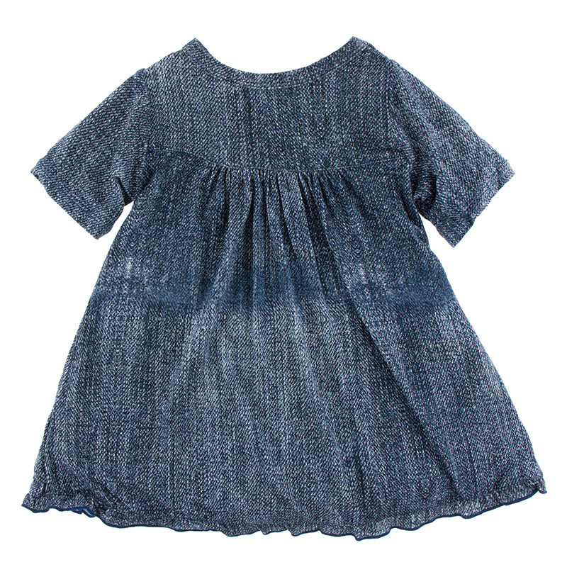 Bamboo Swing Dress in Denim - Pink and Brown Boutique