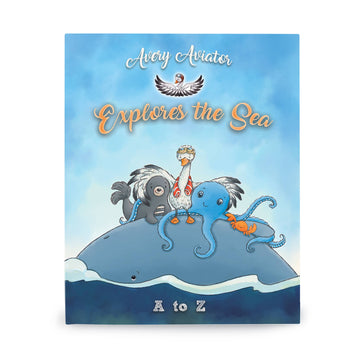 Avery the Aviator Explores the Sea A To Z Story Book - Pink and Brown Boutique