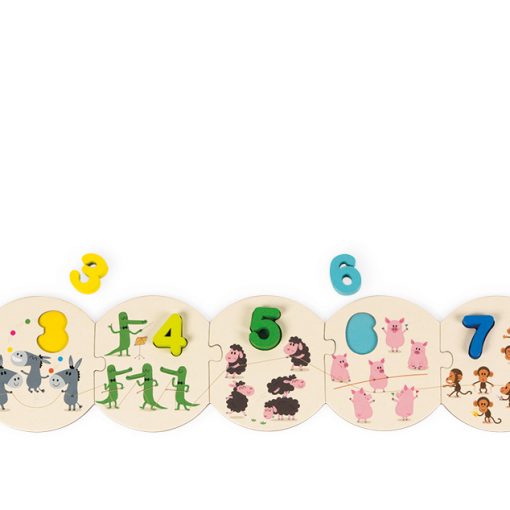 Learn to Count Puzzle - Pink and Brown Boutique