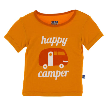 Print Tee in Happy Camper - Pink and Brown Boutique