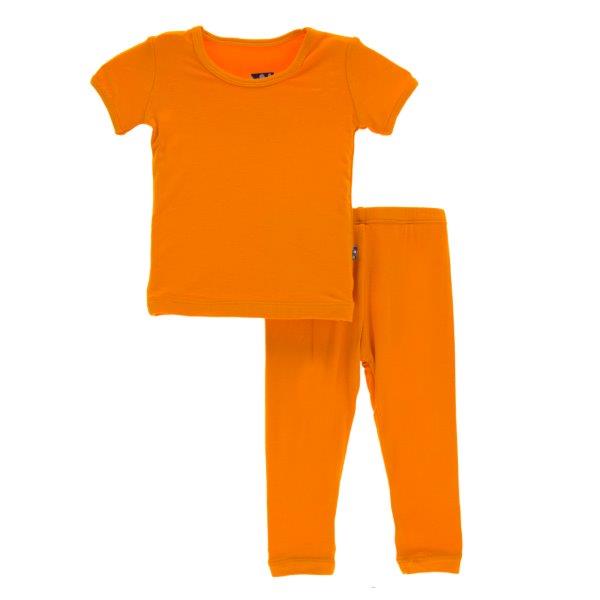 Bamboo Pajama Set in Orange - Pink and Brown Boutique