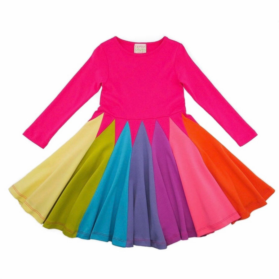 rainbow twirl dress - Pink and Brown Boutique