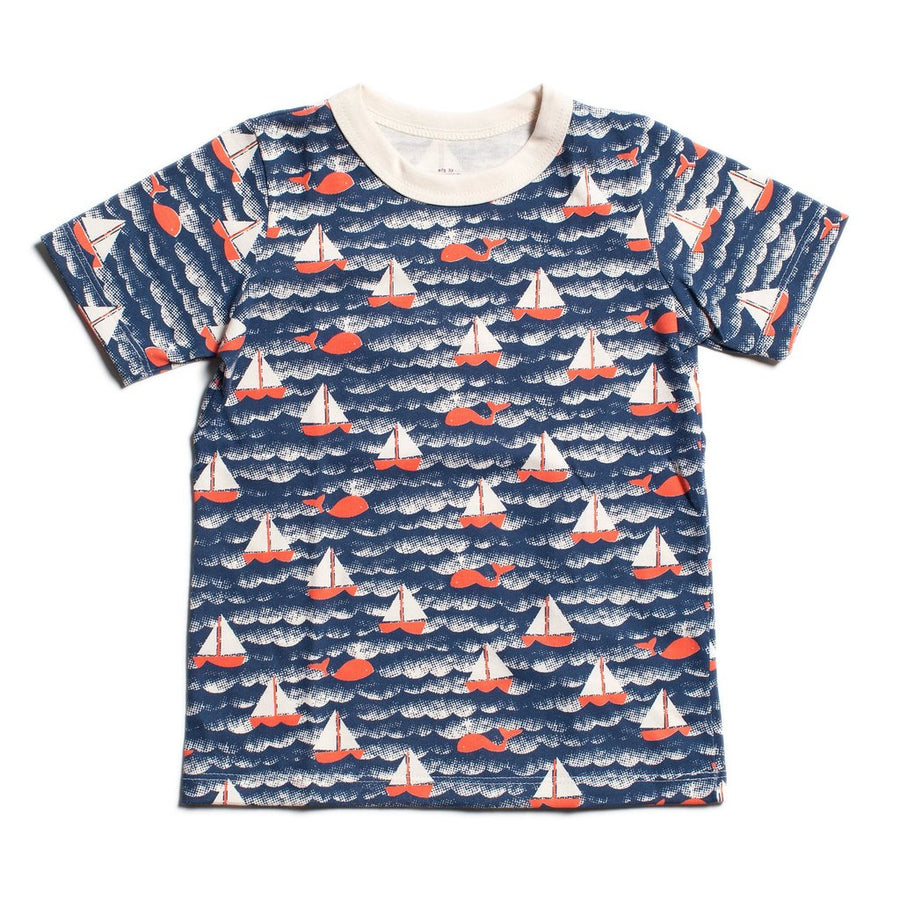 Organic Tees in Sailboat - Pink and Brown Boutique