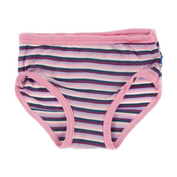 Bamboo Underwear in Plum Stripe - Pink and Brown Boutique